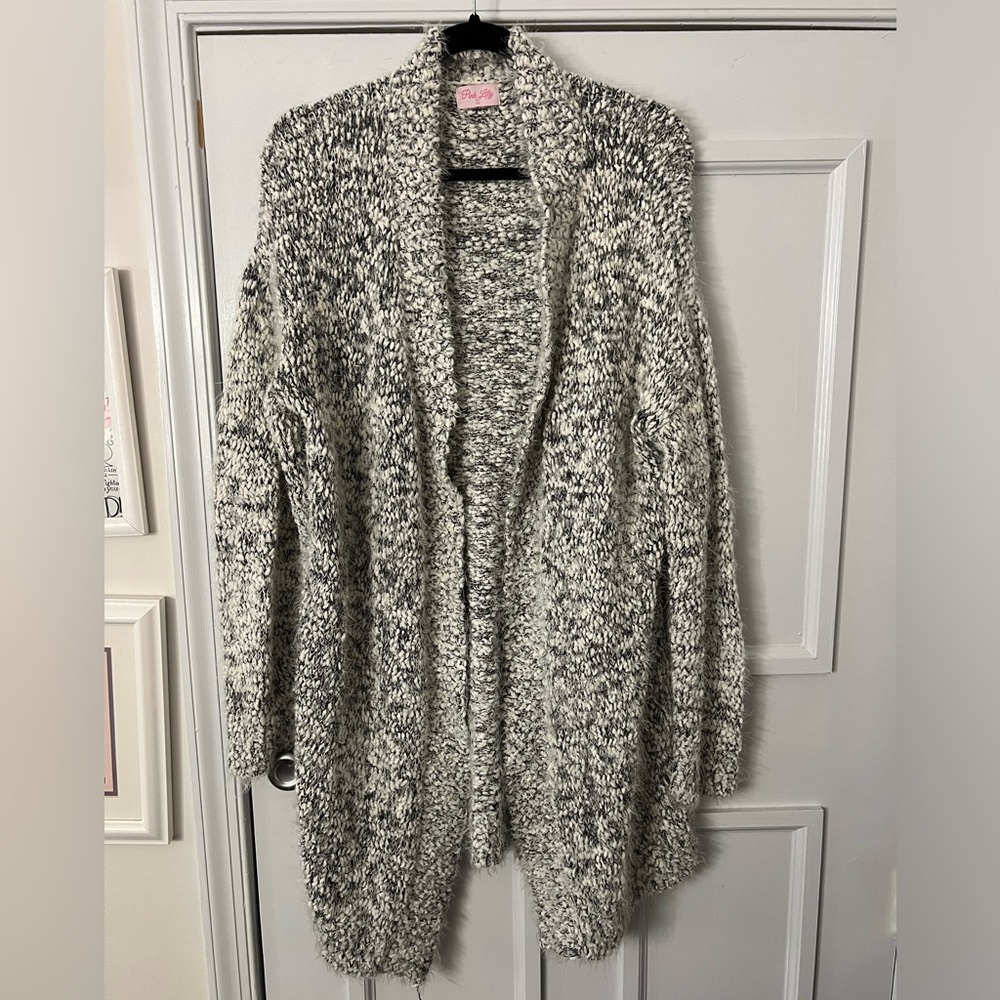 Long grey cardigan